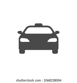 vector icon car, taxi, gray taxi