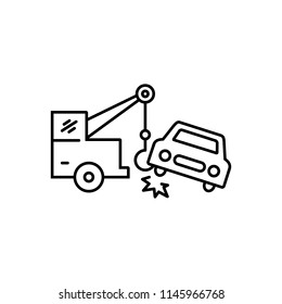 Vector icon for  car towing 