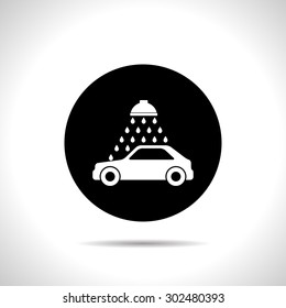 Vector icon of car wash