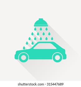 Vector icon of car wash