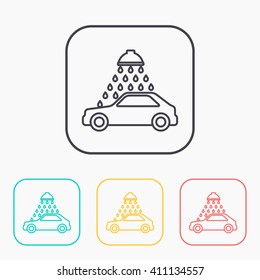 Vector icon of car wash