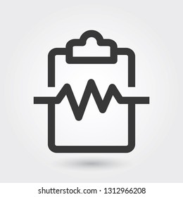 Vector Icon, Cardiogram Medical Icon Line Style for any purposes, perfect for web and mobile apps