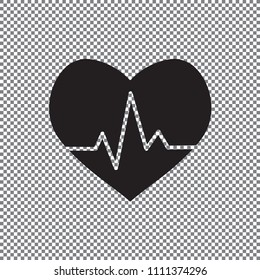 Vector icon cardiogram on a transparent background