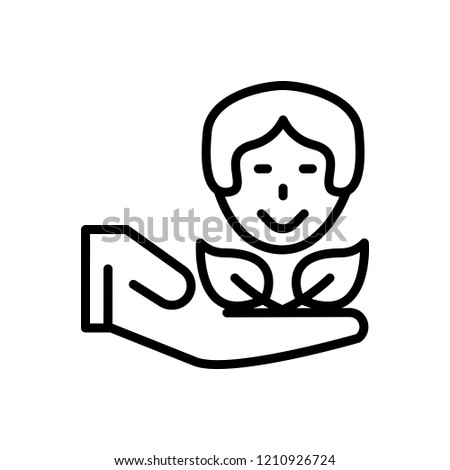 Vector icon for care