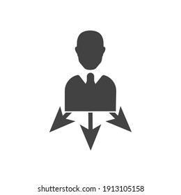 Vector Icon careers on white isolated background. 