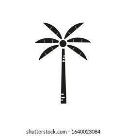 Vector icon, of Caribbean coconuts palm