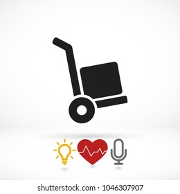 Vector icon cart with box 10 EPS