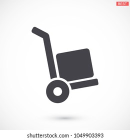 Vector icon cart with box 10 EPS