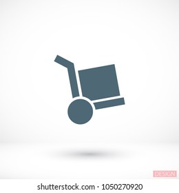 Vector icon cart with box 10 EPS