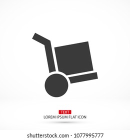 Vector icon cart with box 10 EPS