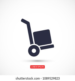 Vector icon cart with box 10 EPS