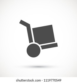 Vector icon cart with box 10 EPS