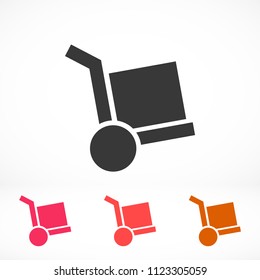 Vector icon cart with box 10 EPS