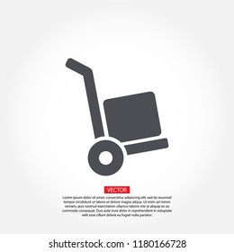 Vector icon cart with box 10 EPS
