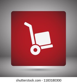 Vector icon cart with box 10 EPS