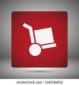 Vector icon cart with box 10 EPS