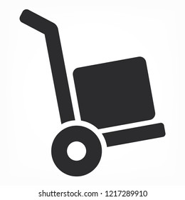 Vector icon cart with box 10 EPS