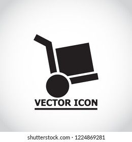 Vector icon cart with box 10 EPS