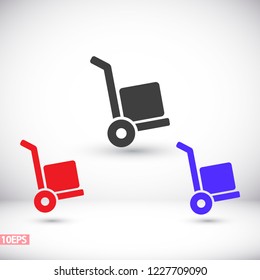 Vector icon cart with box 10 EPS