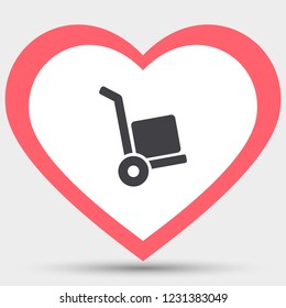 Vector icon cart with box 10 EPS