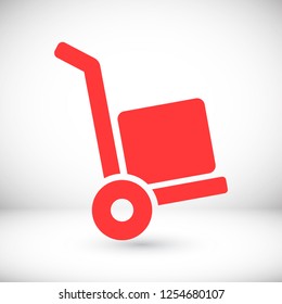 Vector icon cart with box 10 EPS