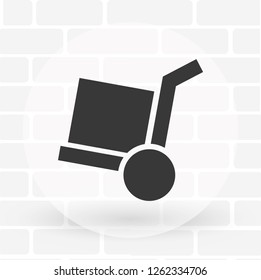 Vector icon cart with box 10 EPS