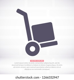 Vector icon cart with box 10 EPS