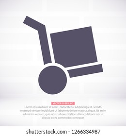 Vector icon cart with box 10 EPS