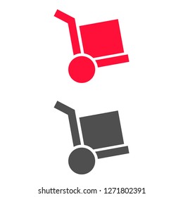 Vector icon cart with box 10 EPS