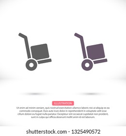 Vector icon cart with box 10 EPS