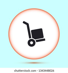 Vector icon cart with box 10 EPS