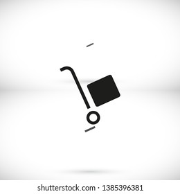 Vector icon cart with box 10 EPS . Lorem Ipsum Illustration design