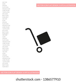 Vector icon cart with box 10 EPS . Lorem Ipsum Illustration design