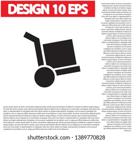 Vector icon cart with box 10 EPS . Lorem Ipsum Illustration design