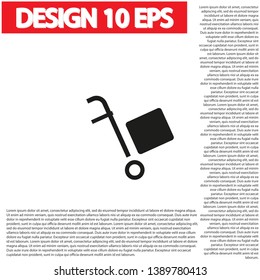 Vector icon cart with box 10 EPS . Lorem Ipsum Illustration design