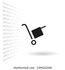 Vector icon cart with box 10 EPS . Lorem Ipsum Illustration design