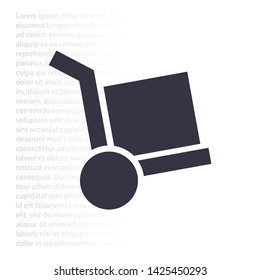 Vector icon cart with box 10 EPS . Lorem Ipsum Illustration design