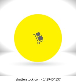Vector icon cart with box 10 EPS . Lorem Ipsum Illustration design