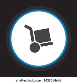 Vector icon cart with box 10 EPS . Lorem Ipsum Illustration design