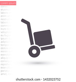 Vector icon cart with box 10 EPS . Lorem Ipsum Illustration design