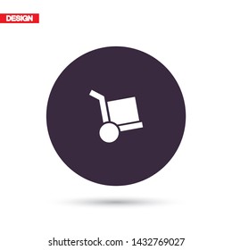 Vector icon cart with box 10 EPS . Lorem Ipsum Illustration design