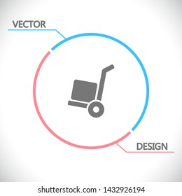 Vector icon cart with box 10 EPS . Lorem Ipsum Illustration design