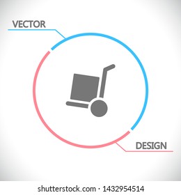 Vector icon cart with box 10 EPS . Lorem Ipsum Illustration design