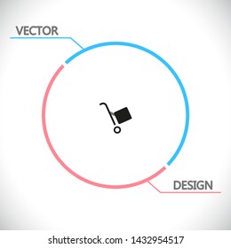 Vector icon cart with box 10 EPS . Lorem Ipsum Illustration design