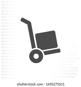 Vector icon cart with box 10 EPS . Lorem Ipsum Illustration design