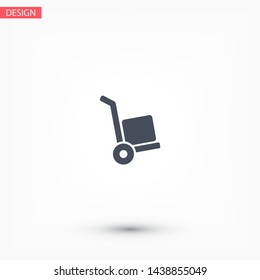Vector icon cart with box 10 EPS . Lorem Ipsum Illustration design