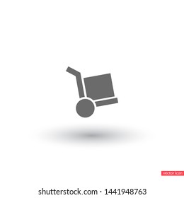 Vector icon cart with box 10 EPS . Lorem Ipsum Illustration design