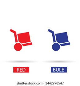 Vector icon cart with box 10 EPS . Lorem Ipsum Illustration design