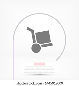 Vector icon cart with box 10 EPS . Lorem Ipsum Illustration design