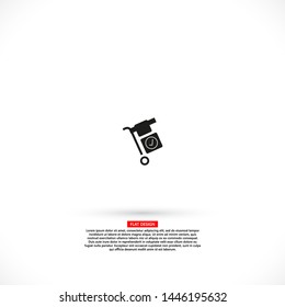 Vector icon cart with box 10 EPS . Lorem Ipsum Illustration design